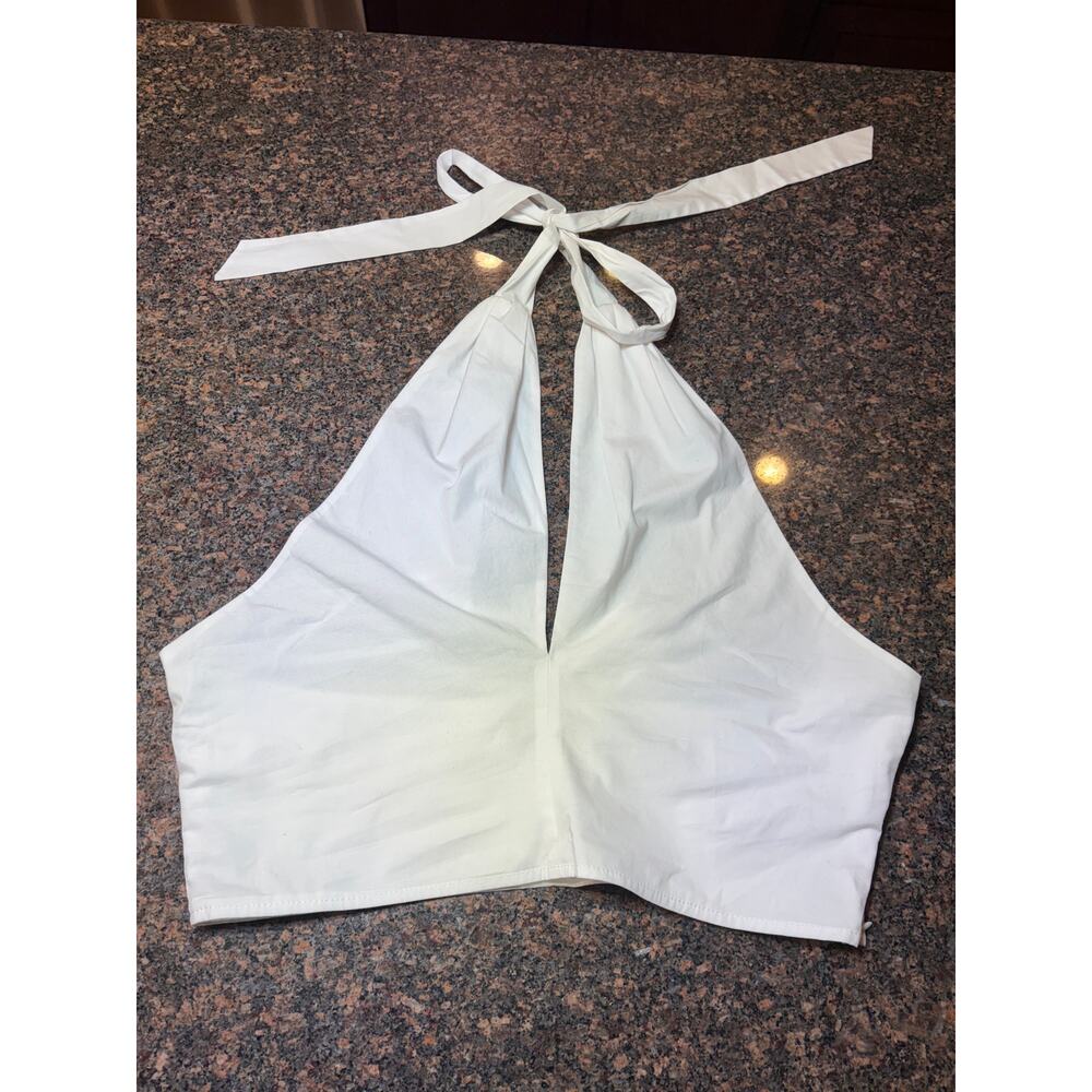 Staud 100% Cotton Halter Side Zipper Size 14 NWT - Picture 12 of 16